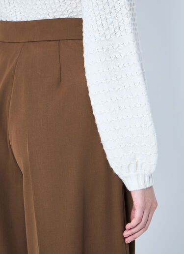 Max Mara Gabardine Wool Pants Brown max0259012