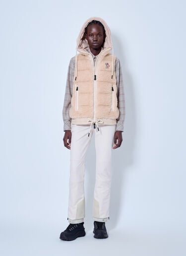 Moncler Grenoble Teddy Hooded Insulated Gilet Light Pink mog0265018