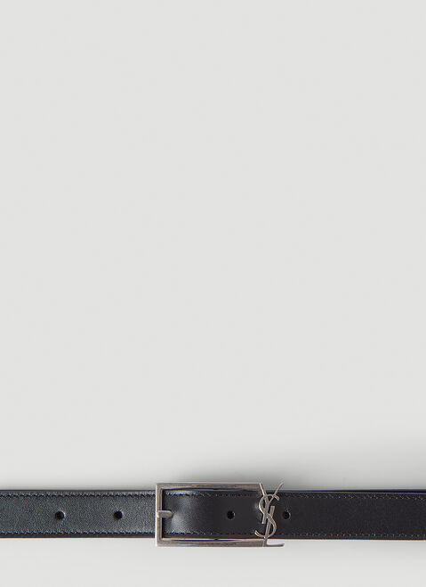 Dolce & Gabbana Monogram Leather Belt Black dol0153012