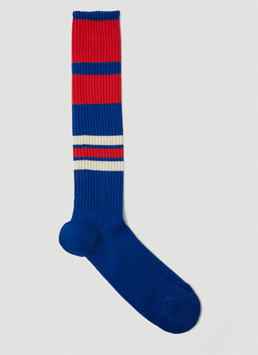 Acne Studios Striped Long Socks Blue acn0147017