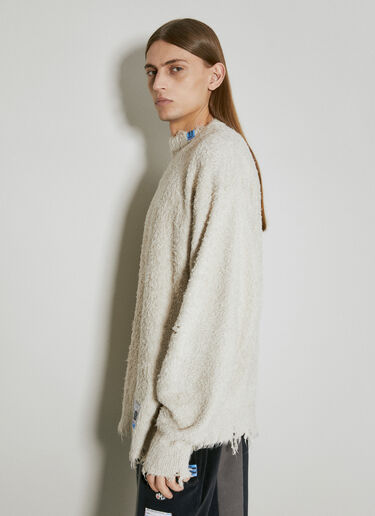 ブラッシュドコットンニットセーター Maison Mihara Yasuhiro ブラッシュドコットンニットセーター ベージュ mmy0154005