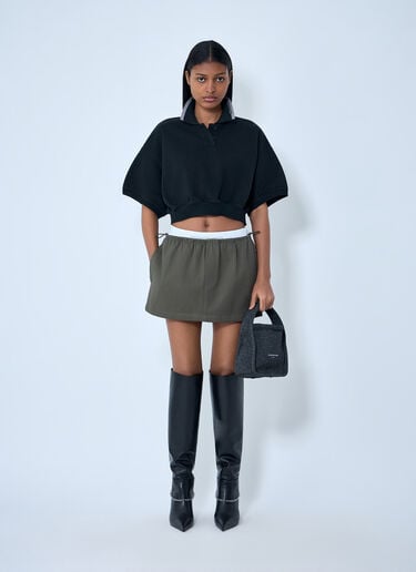 Alexander Wang Elasticated Waist Mini Skirt Green awg0263007