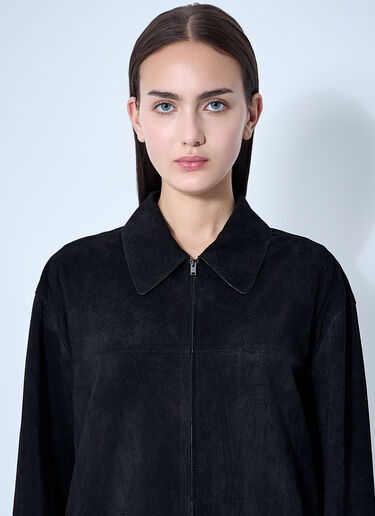 The Row Suede Theon Jacket Black row0260011