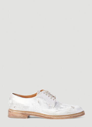 Maison Margiela Distressed Oxford Shoes White mla0151024