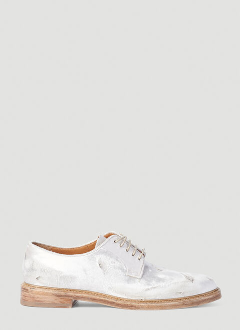 Maison Margiela 디스트레스트 옥스포드 슈즈 블랙 mla0153026