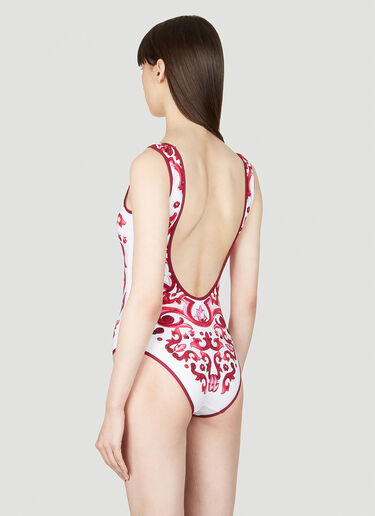 Majolica Racing Swimsuit Dolce & Gabbana Majolica Racing Swimsuit Pink dol0253018