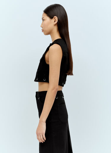 Courrèges Multiflex 牛仔短背心  黑色 cou0255006