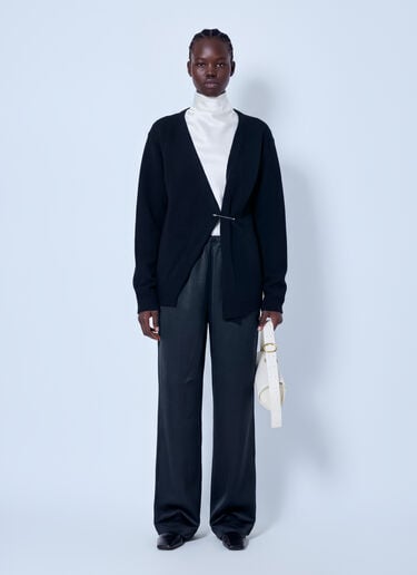 RÓHE Relaxed Fit Satin Trousers Black roe0266018