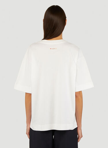 Marni 로고 티셔츠 화이트 mni0245021