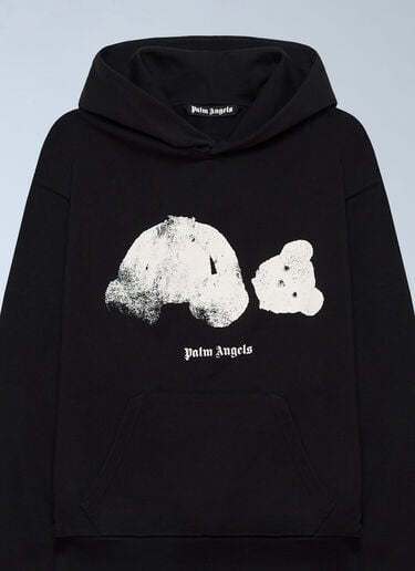 Spray Broken Bear Hooded Sweatshirt Palm Angels Spray Broken Bear Hooded Sweatshirt Black pma0162134