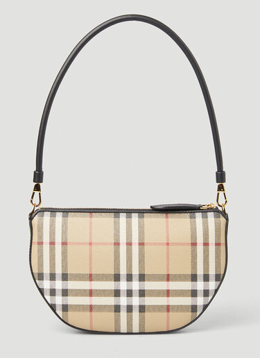 Burberry Olympia Vintage Check Small Shoulder Bag in Beige