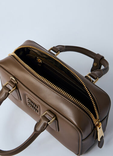 Miu Miu Arcadie Mini Leather Handbag Brown miu0260053