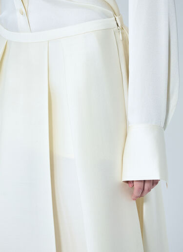 TOTEME Wool Silk Twinflower Skirt Cream tot0259036