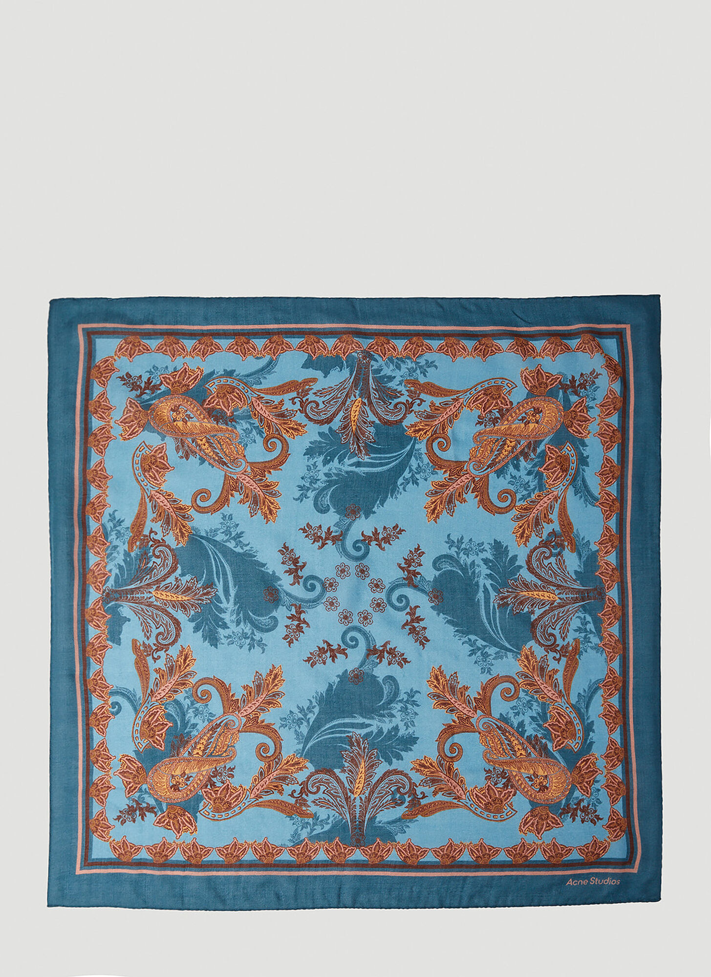 Acne Studios Paisley Scarf In Blue
