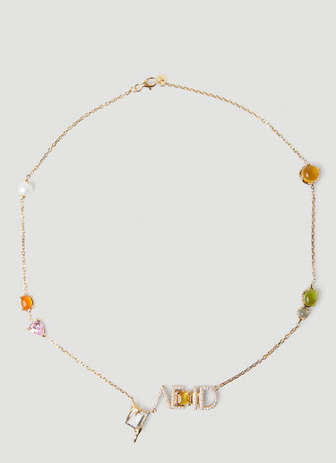 Encrusted AC*ID Necklace Alan Crocetti Encrusted AC*ID Necklace Gold acr0348006