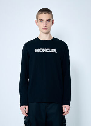 Moncler Logo Print Long-Sleeve T-Shirt White mon0159047