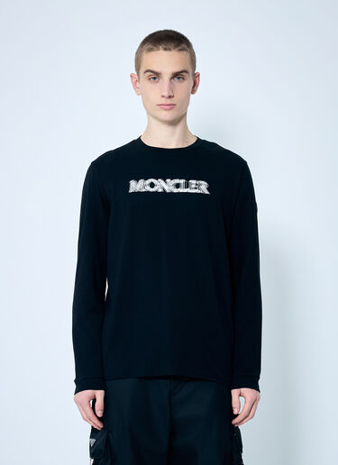 Moncler ロゴプリントロングスリーブTシャツ ブラック mon0159045