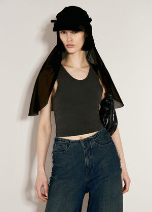 Acne Studios Object C11 Baseball Cap With Veil Blue acn0257025