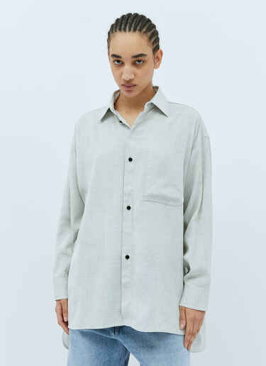 Jacquemus La Chemise Poche Shirt Grey jac0256023