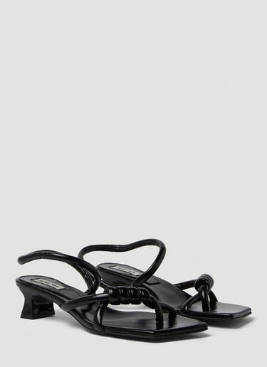 Noodle Knot Heeled Sandals Reike Nen Noodle Knot Heeled Sandals Black rkn0249001
