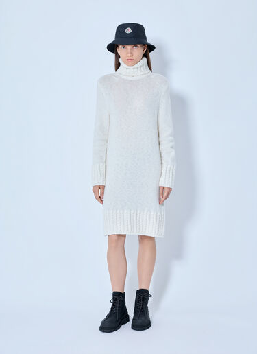 Moncler Turtleneck Knit Dress White mon0266044