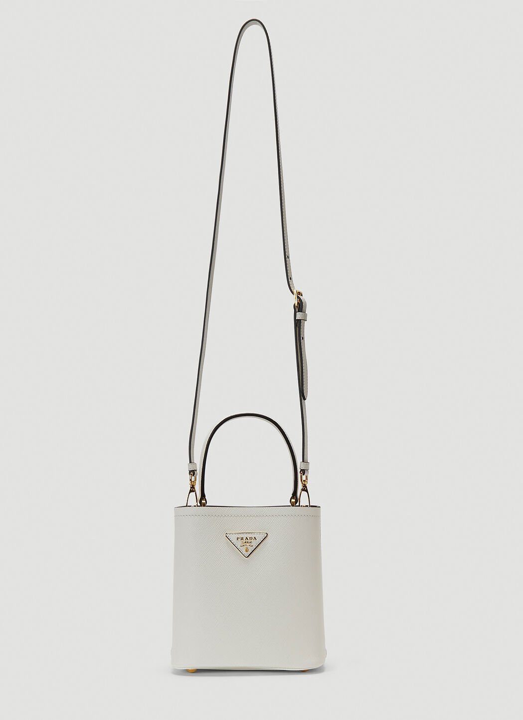 Prada bucket bag white sales