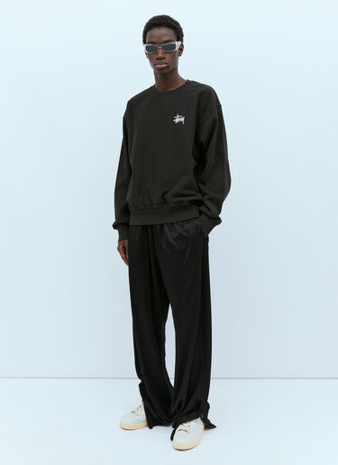 Stüssy Basic Logo Print Sweatshirt Black sts0152077