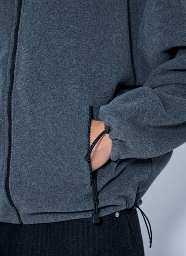 LN-CC® - Miu Miu: Hooded Zip Sweatshirt - Grey Miu Miu Hooded Zip Sweatshirt Grey miu0366010