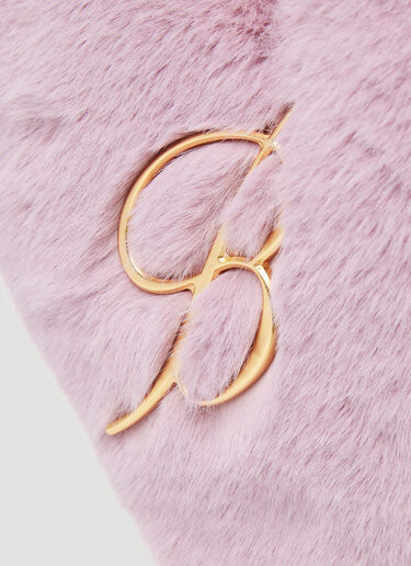 Blumarine Fluffy Logo Plaque Handbag Pink blm0252042