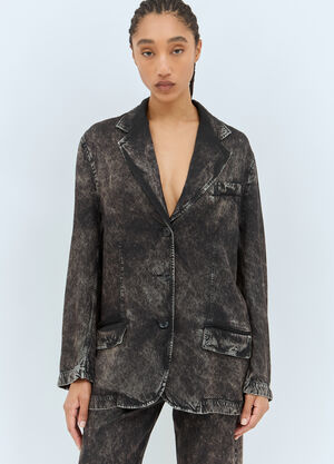Max Mara Single-Breasted Printed Blazer Beige max0257004