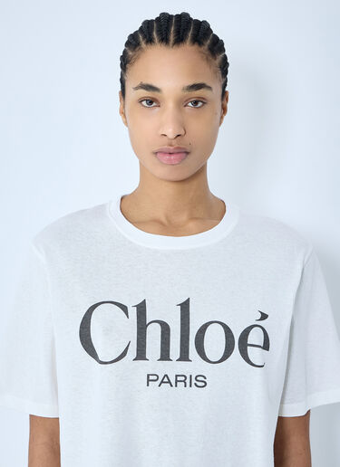 Chloé Oversized Logo T-Shirt White chl0259015