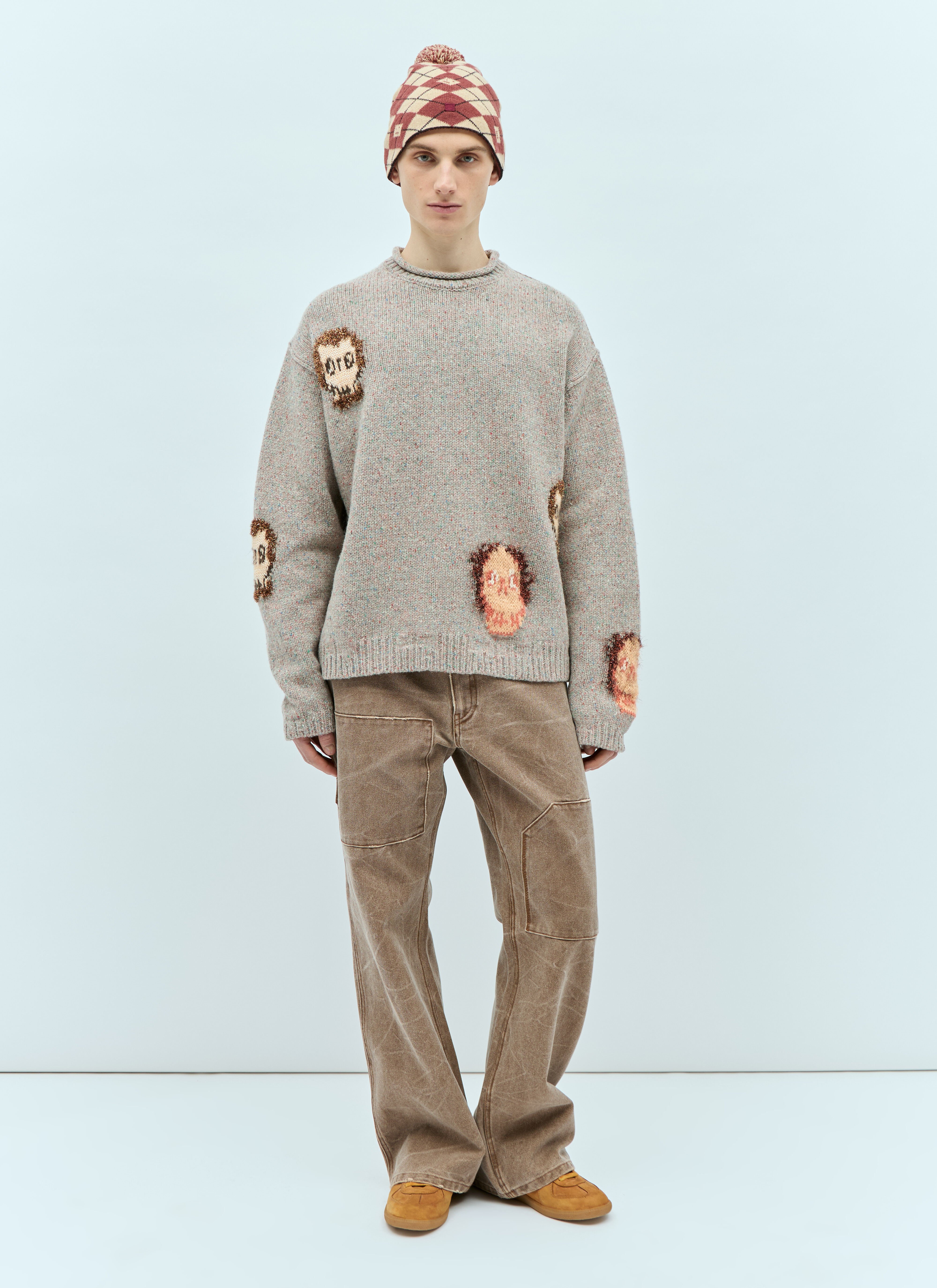 Grey skull sweater new arrivals