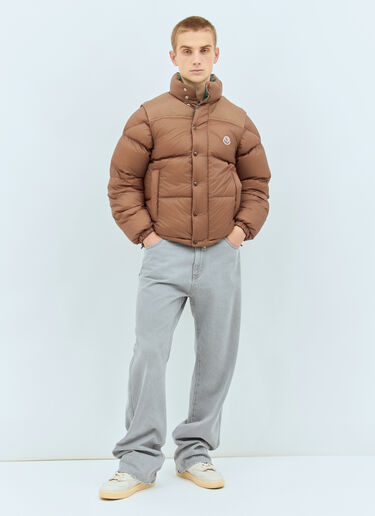 Moncler RE-ICONS 베론 양면 쇼트 다운 재킷 브라운 mvs0158002
