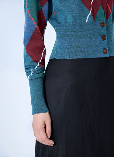 LN-CC® - Vivienne Westwood: Argyle Cropped Cardigan - Green Vivienne Westwood Argyle Cropped Cardigan Green vvw0265022