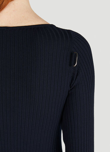 Courrèges Racer 针织迷你连衣裙 深蓝色 cou0251040