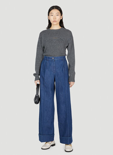 Gucci Wide Leg Jeans Dark Blue guc0252048