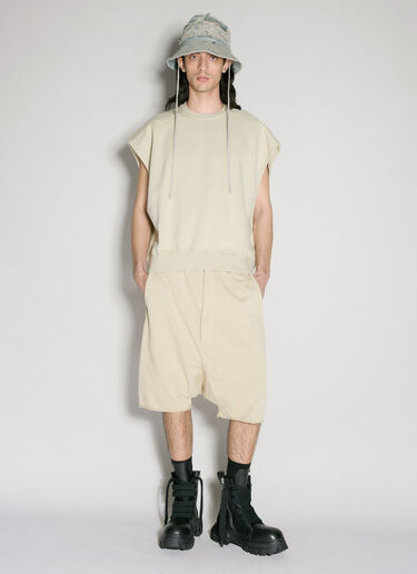 Rick Owens DRKSHDW Tatlin Sweatshirt Vest Beige drk0156010