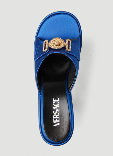 Versace Medusa Biggie 高跟穆勒鞋 蓝 vrs0249056