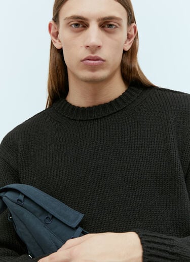 Lemaire Boxy Knit Sweater Black lem0154009