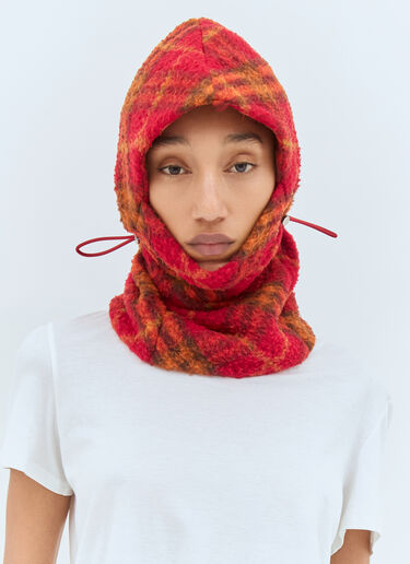 Burberry Check Fleece Snood Red bur0258015
