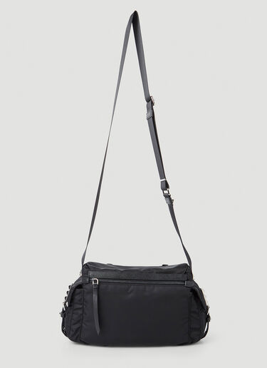 Prada Studded Vela Shoulder Bag Black pra0245089