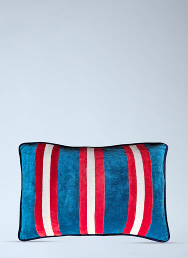 Velvet Stripe Cushion Les-Ottomans Velvet Stripe Cushion Multicolour wps0692044