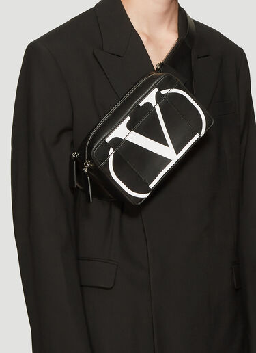 Valentino Go Logo Leather Belt Bag Black val0137021