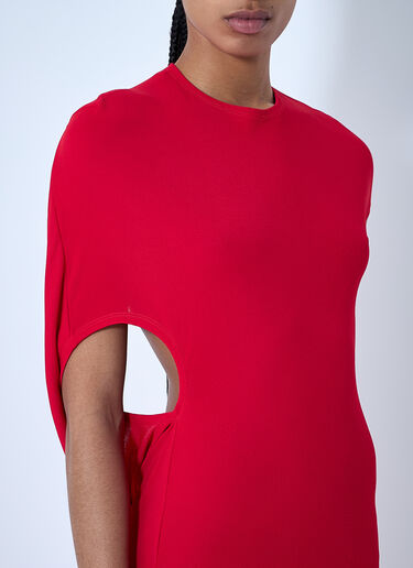 Jacquemus La Robe Salerno Midi Dress Red jac0260004