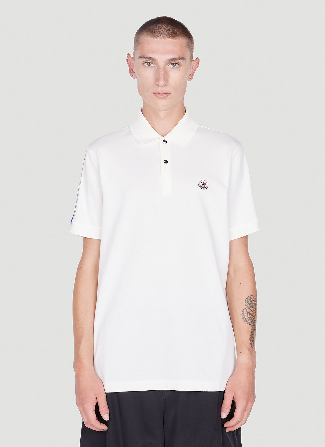 Moncler logo 2025 patch polo shirt