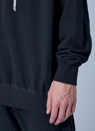 LN-CC® - Rick Owens DRKSHDW: Oversized Hoodie - Black Rick Owens DRKSHDW Oversized Hoodie Black drk0166013