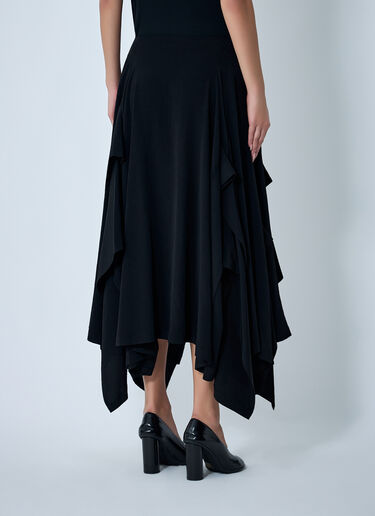 Paneled Flare Midi Skirt Yohji Yamamoto Paneled Flare Midi Skirt Black yoy0262007