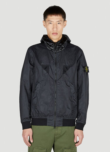 Stone Island Hooded Jacket Black sto0152019