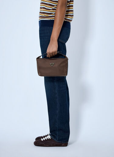 Prada リナイロン シェリー ミニハンドバッグ ブラウン pra0265021