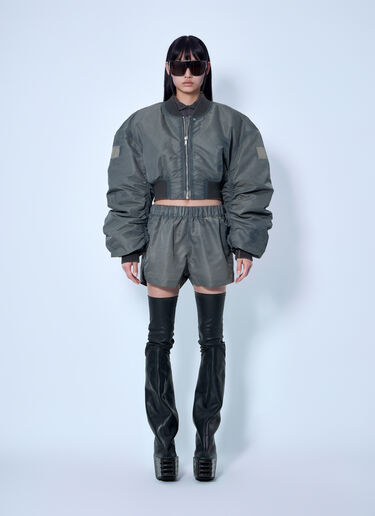 LN-CC® - Rick Owens: Micro Secchia Washed Bomber Jacket - Grey Rick Owens Micro Secchia Washed Bomber Jacket Grey ric0266003